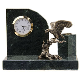 Настольный набор с часами «Орел на коряге»