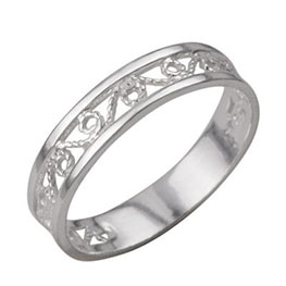 Серебряное кольцо «Вьюнок» для женщин