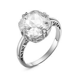 Серебряное кольцо с фианитом «Вьюга»