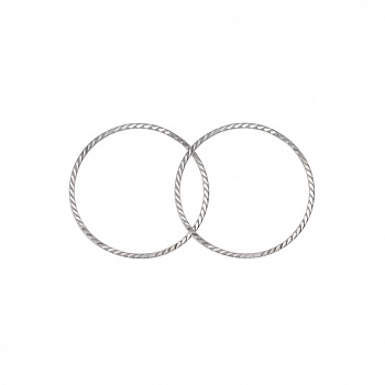 Серебряные серьги-кольца «Колосок»