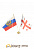 Пара флагов настольных: российский и грузинский