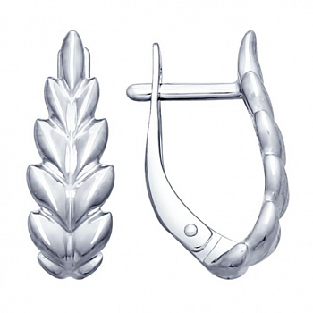 Серебряные серьги «Колосок»
