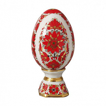 Фарфоровое пасхальное яйцо «Русские узоры»