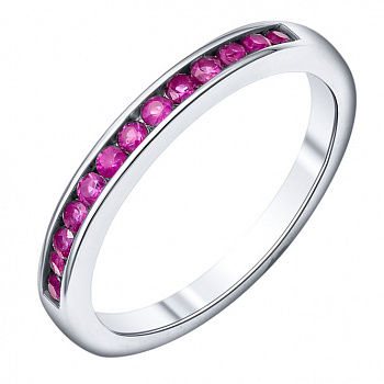 Серебряное кольцо с рубином «Изящное»