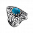 Серебряное кольцо «Звездочка» с бирюзой