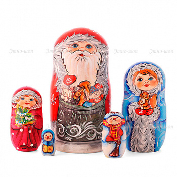 Матрёшка "Дед Мороз и Снегурочка"