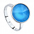 Серебряное кольцо с голубым кристаллом Swarovski