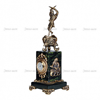 Скульптура-часы "Танец Сослана", бронза, камень