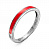 Серебряное кольцо «Классическое» с красной эмалью