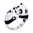 Серебряное кольцо-обнимашка «Панда»