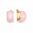 Золоченые серебряные серьги с розовой эмалью «Воздушный мост»