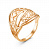 Серебряное кольцо «Листочек» с позолотой