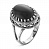 Серебряное кольцо с агатом «Затмение»