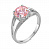 Серебряное кольцо «Мерцание» с розовым фианитом