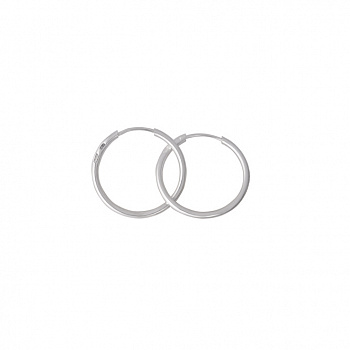 Серебряные серьги-кольца «Нежность»