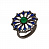 Серебряное кольцо с хризопразом "Василек"