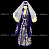 Кукла женская в осетинском национальном платье синего цвета
