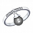 Серебряное кольцо «Капелька» с жемчугом Swarovski и фианитами