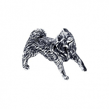 Серебряная статуэтка из чернёного серебра «Собачка»