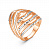 Серебряное кольцо с золочением «Переплетение линий»