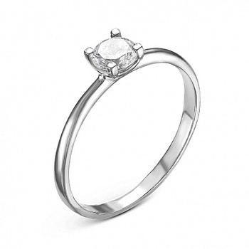 Серебряное кольцо с фианитом «Легкость»