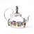 Чайник «Земляника» с серебряным декором и корунд-рубинами
