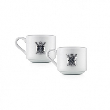 Кофейные чашки «Петербург» c серебряным декором