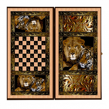 Малые нарды и шашки «Лев и Тигр»
