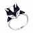 Серебряное кольцо с эмалью и фианитами «Енот»