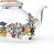Чайник «Земляника» с серебряным декором и корунд-рубинами
