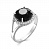 Серебряное кольцо «Смоль» с фианитами