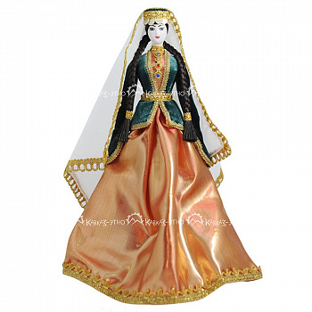 Кукла женская в карачаевском национальном костюме