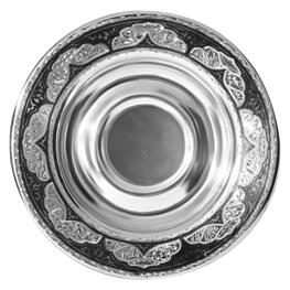 Серебряное кофейное блюдце «Кружево»
