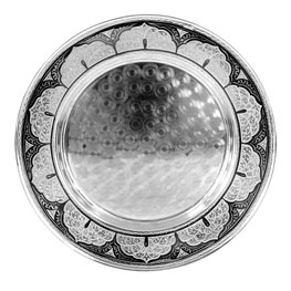 Серебряная тарелка «Восточная»