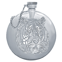 Серебряная фляжка «Тигр»