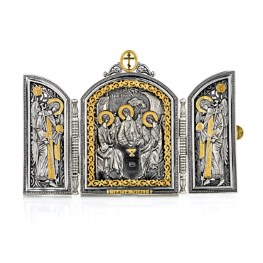 Парадный серебряный складень «Святая Троица»