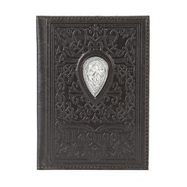 Обложка для паспорта «Русь» с серебряным декором
