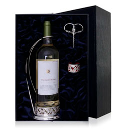 Подарочный набор для вина из серебра «Виноград»