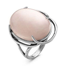 Серебряное кольцо «Аура» с кварцем