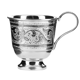 Серебряная кофейная чашка «Незабудка»