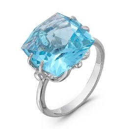 Серебряное кольцо «Небо» с ювелирным стеклом