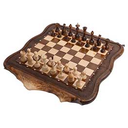 Резные шахматы и нарды из бука «Гора Арарат»