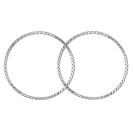 Серебряные серьги-кольца «Колосок»