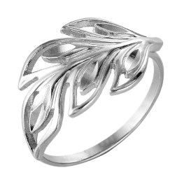 Серебряное кольцо «Веточка» без вставок