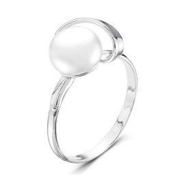 Серебряное кольцо «Изящность» с жемчугом