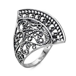 Серебряное кольцо «Кокошник»