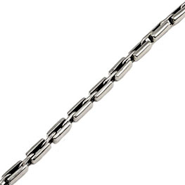 Серебряная цепь «Поплавок» для мужчин
