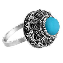 Серебряное кольцо с бирюзой "Василиса"