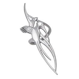 Серебряное кольцо «Колибри» с фианитом