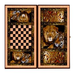 Малые нарды и шашки «Лев и Тигр»